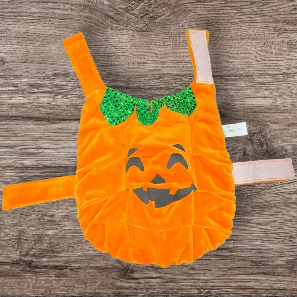 Pumpkin Adjustable Dog Cat Halloween Costume Size XS Animal Dress Up‎
